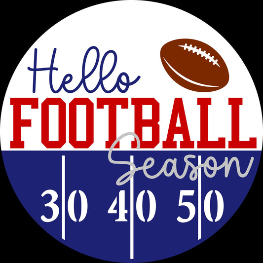 Sports  Hello Fotball Season Wood Door Hanger DiY