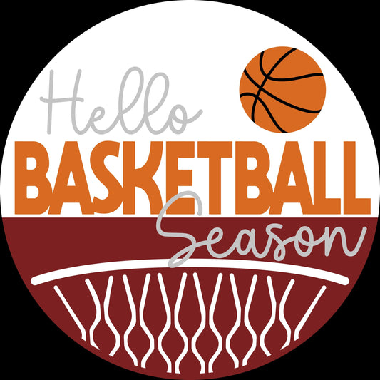 Sports Hello Basketball Season Wood Door Hanger DiY