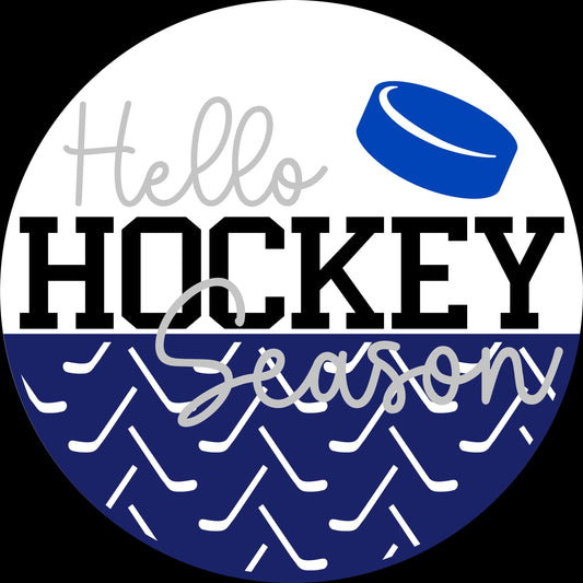 Sports Hello Hockey Season Wood Door Hanger DiY