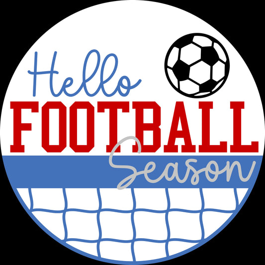 Sports Hello Soccer Season Wood Door Hanger DiY