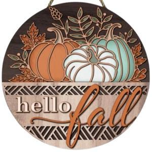 Fall- Floral Pumpkin Door Hanger DiY