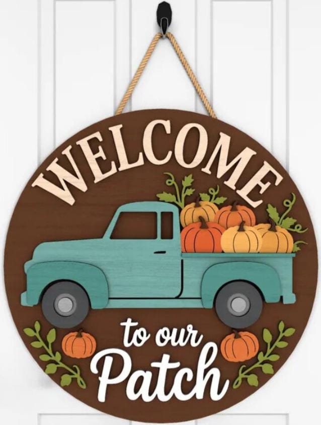 Fall- Welcome to Our Patch Door Hanger DiY