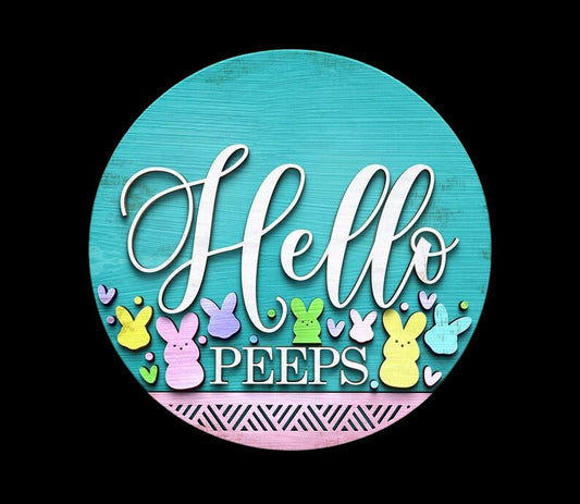 Easter - Hello Bunny Peeps Door Hanger DiY