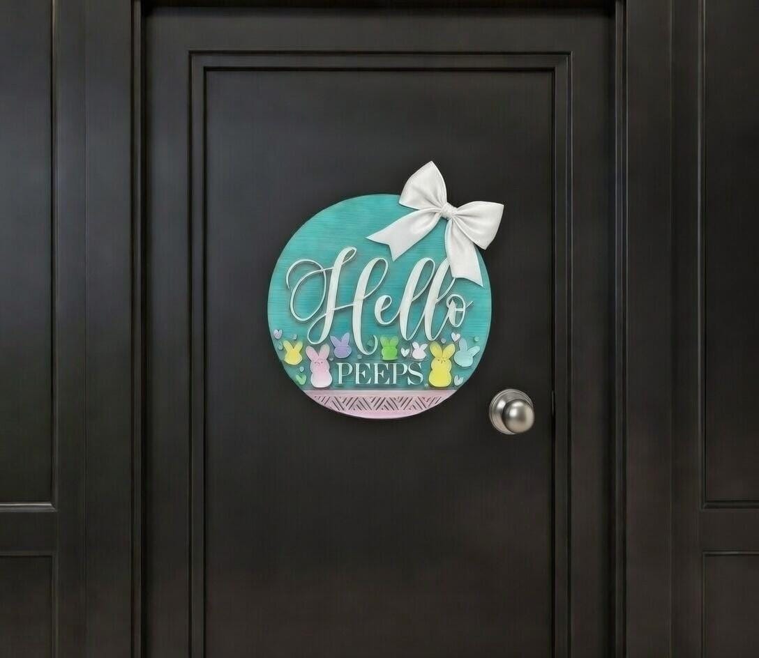 Easter - Hello Bunny Peeps Door Hanger DiY