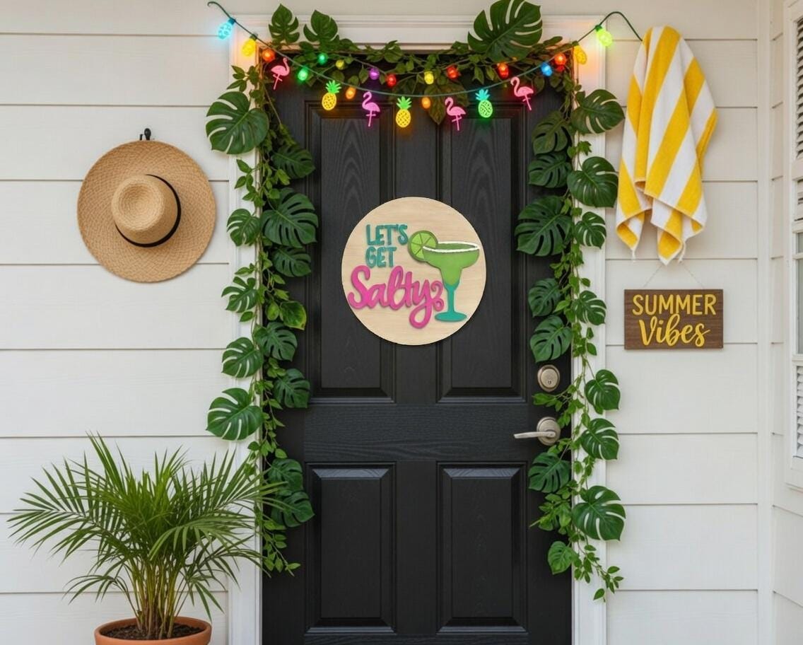 Let's Get Salty Door Hanger DiY