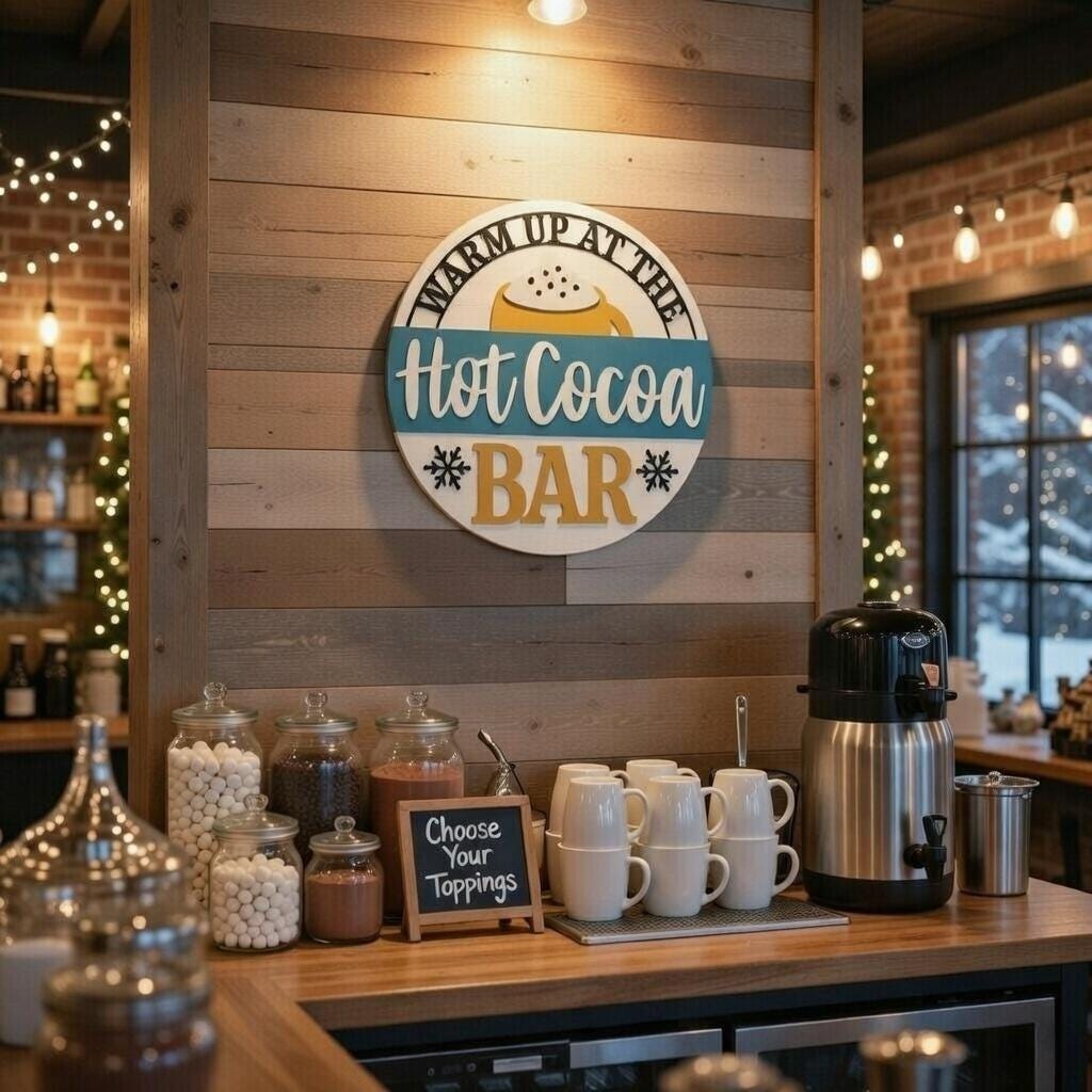 Hot Cocoa Bar Wood Sign