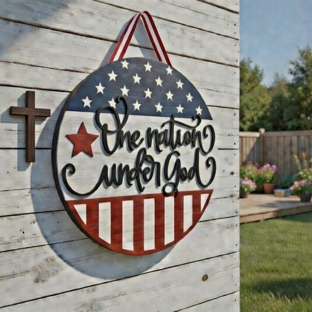 One Nation Under God Door Hanger DiY