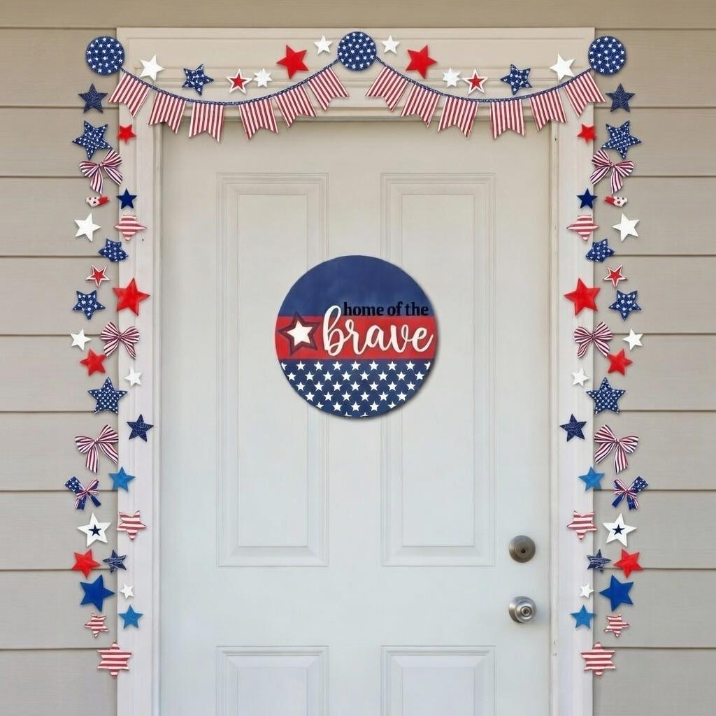 American Flag - Home of the Brave Door Hanger DiY