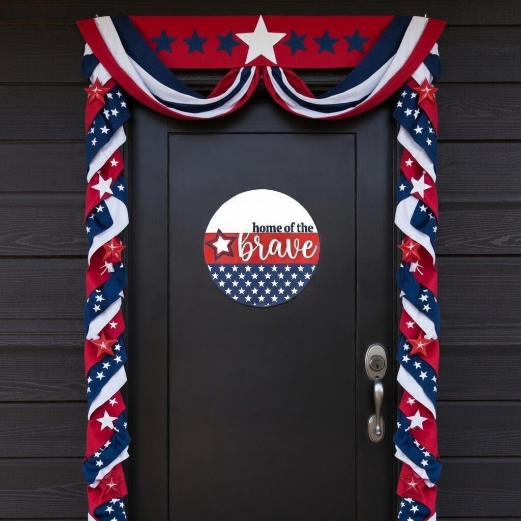 American Flag - Home of the Brave Door Hanger DiY