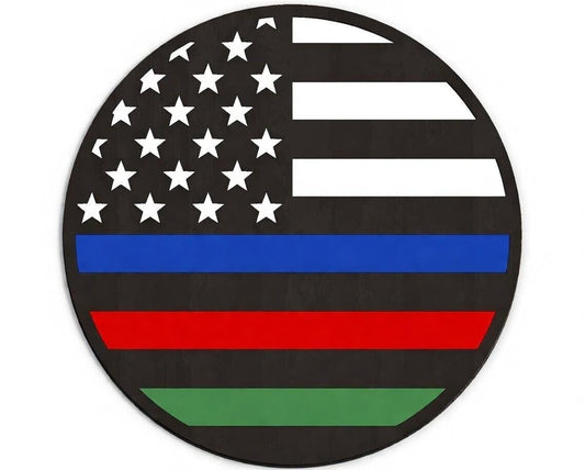American - First Responders Flag Door Hanger DiY