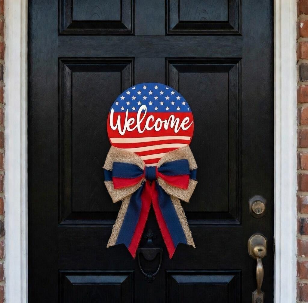 America Flag Door Hanger DiY