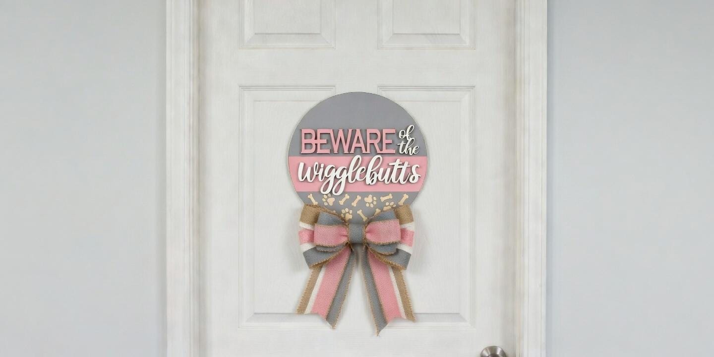 Beware of the Wigglebutts Door Hanger DiY