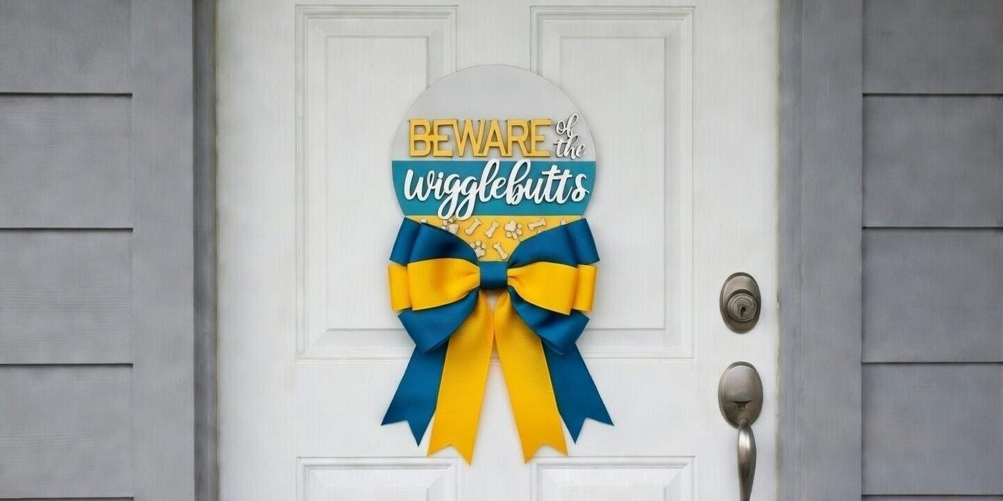 Beware of the Wigglebutts Door Hanger DiY