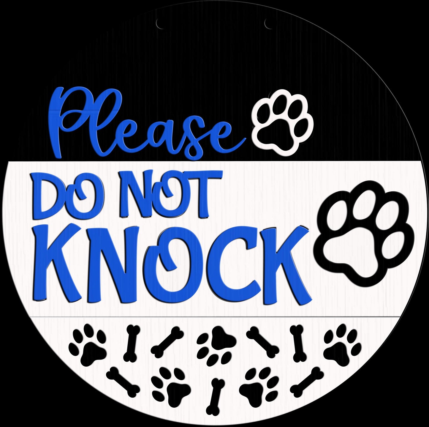 Do Not Knock Dogs Wood Door Hanger DiY