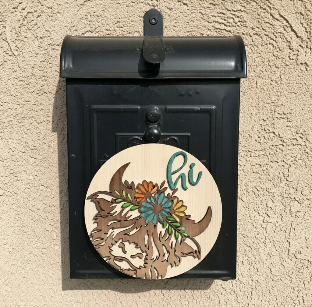 Animal- Hi Highland Cow DIY Door Hanger