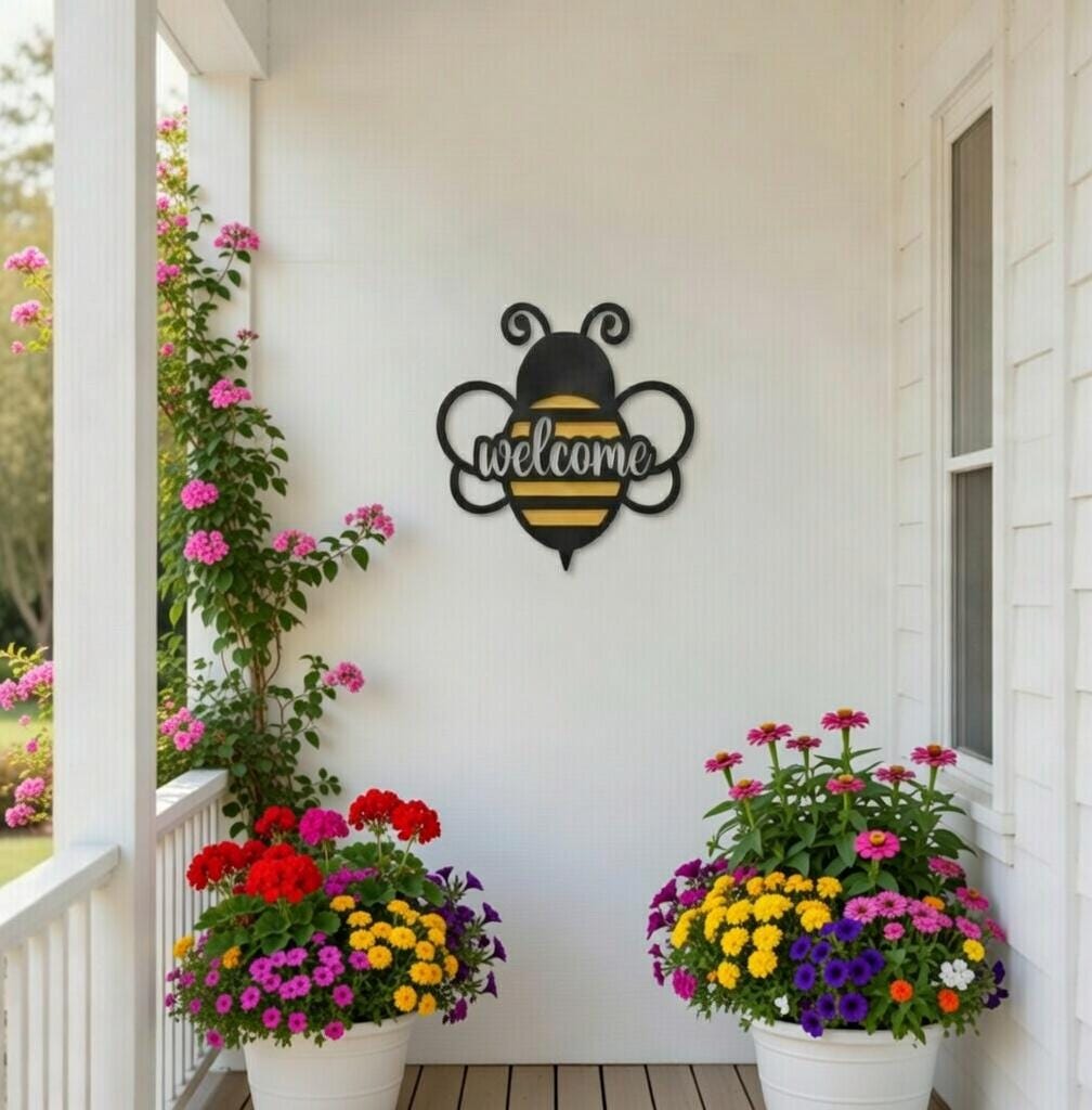 Welcome Bee Door Hanger DiY