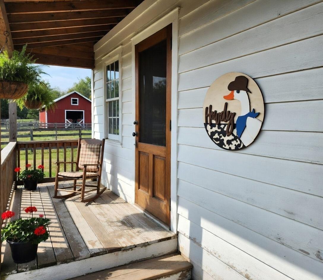 Howdy Goose Cowboy Door Hanger DIY