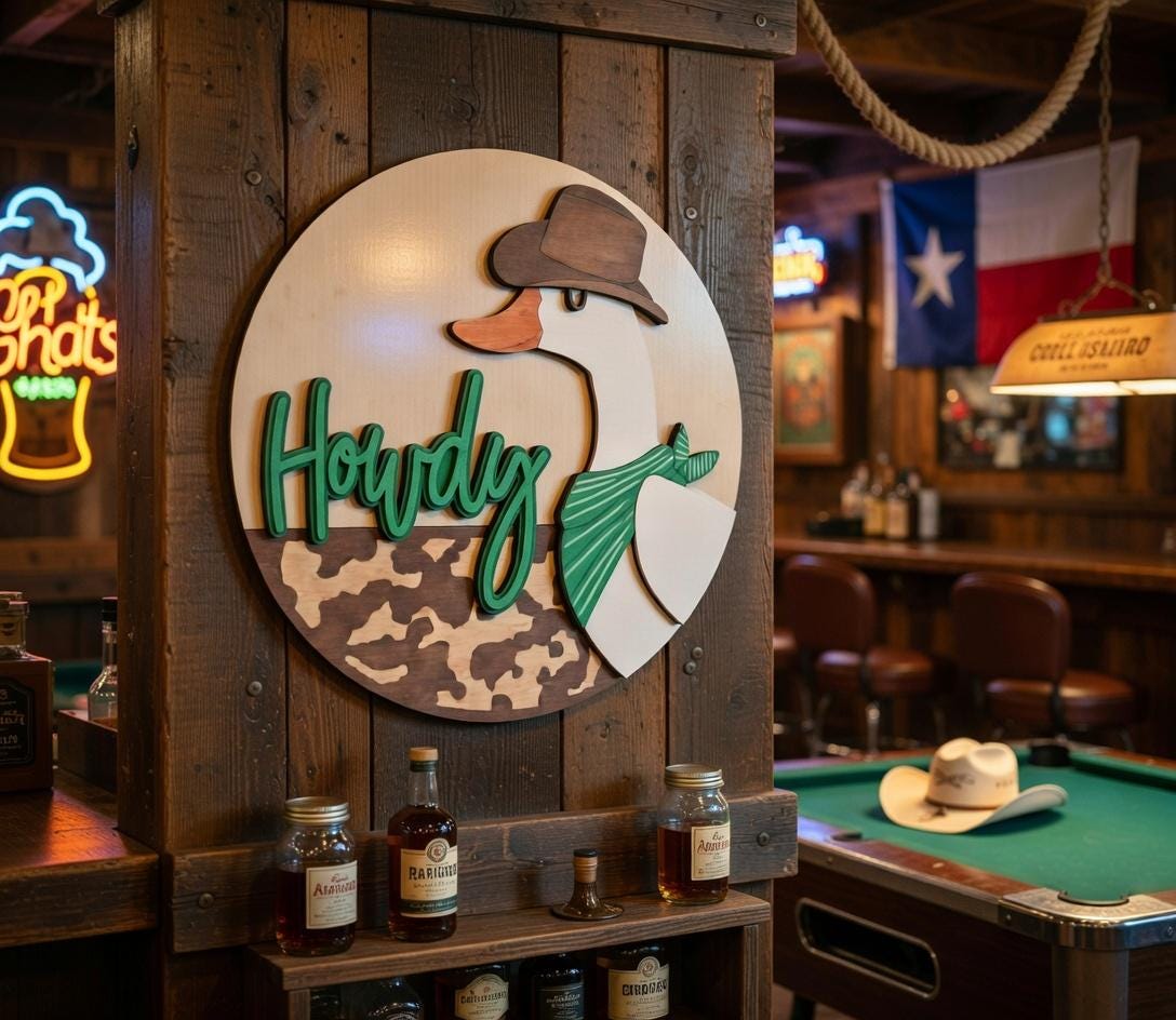 Howdy Goose Cowboy Door Hanger DIY
