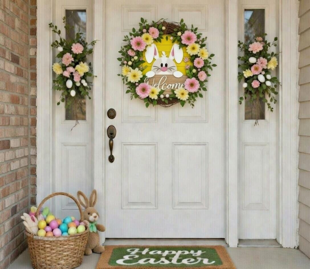 Easter - Welcome Bunny Face Door Hanger DiY