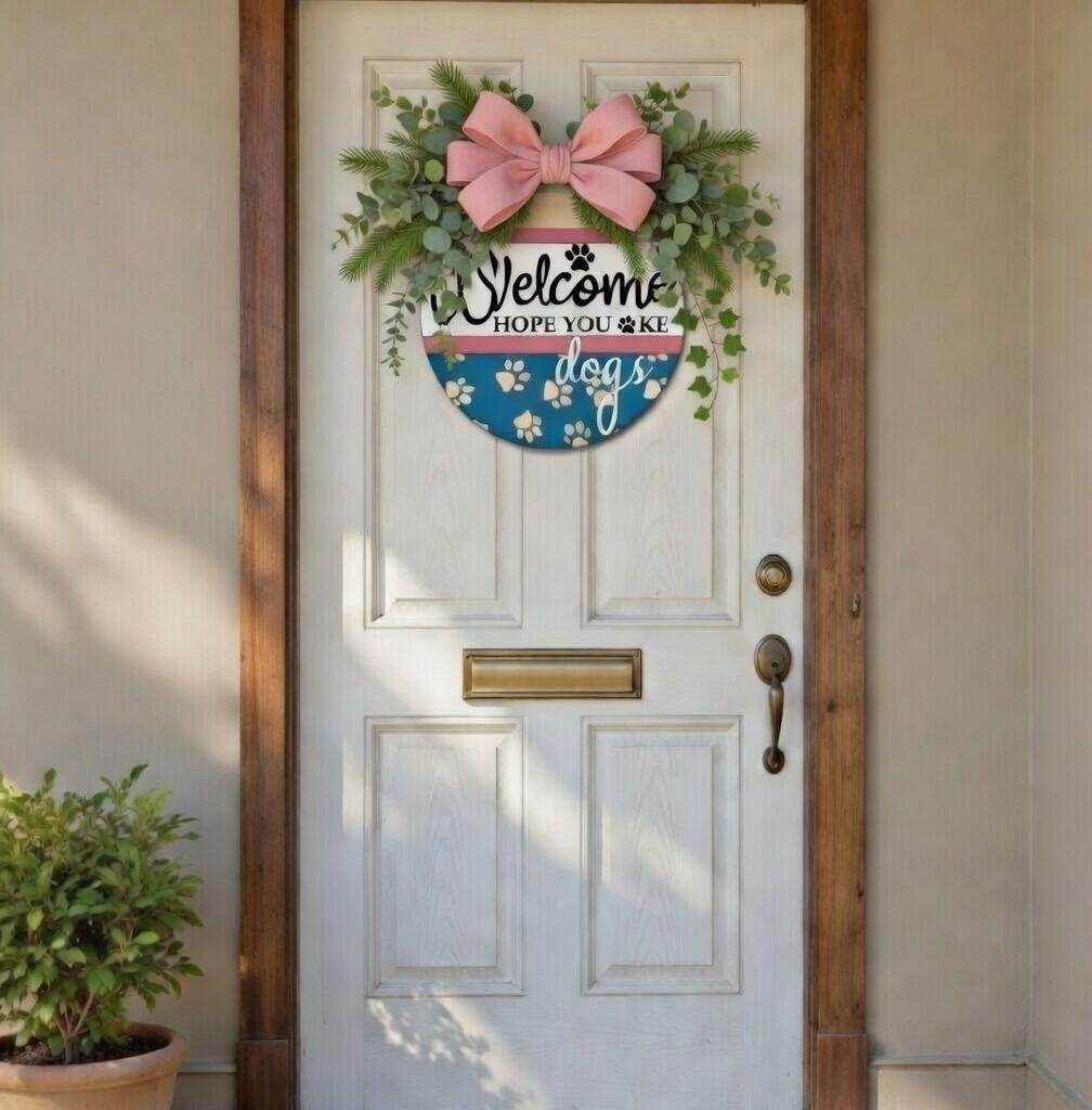 Welcome Hope You Like Dogs Door Hanger DiY