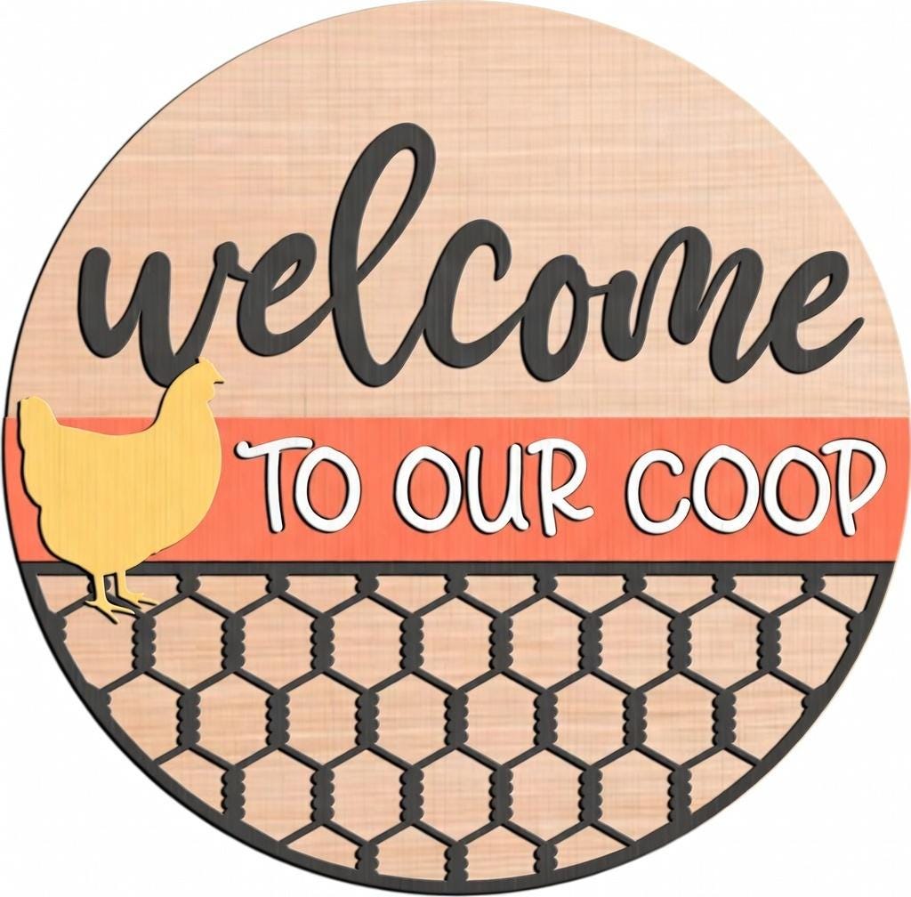 Welcome to our Coop Door Hanger DiY