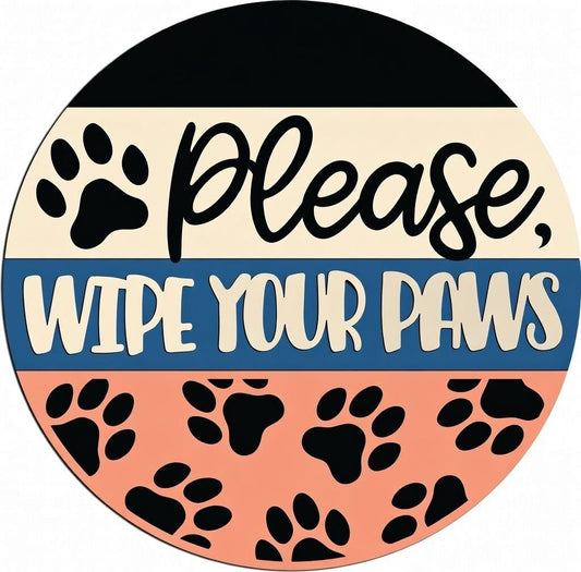 Wipe Your Paws Door Hanger DiY