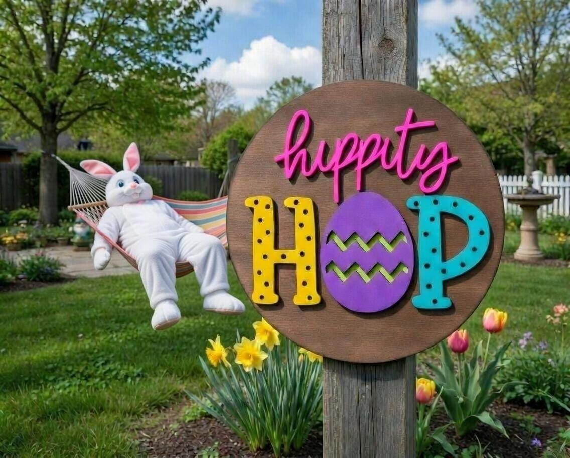 Hippity Hop Easter Door Hanger DiY
