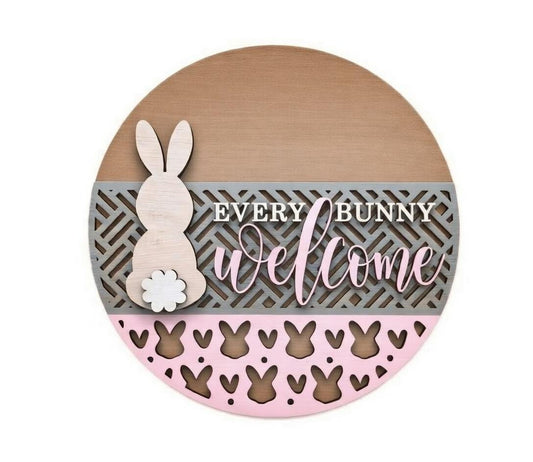 Every Bunny Welcome Easter Door Hanger DiY