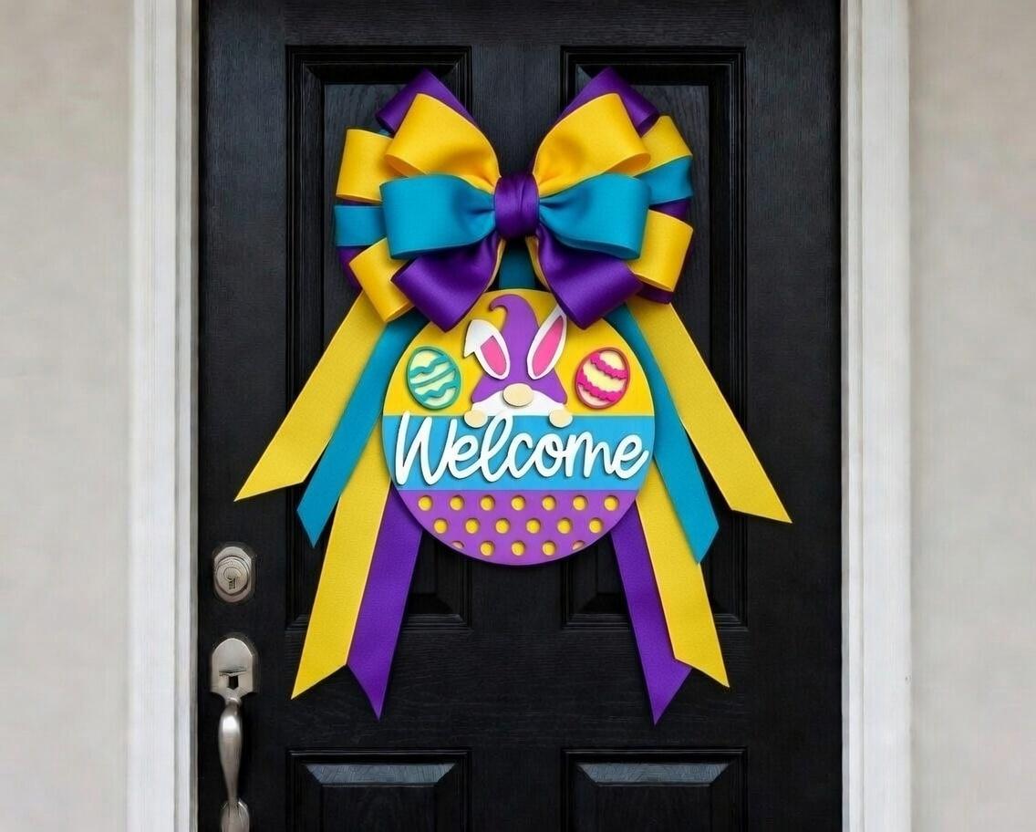 Welcome Bunny Gnome Door Hanger DiY