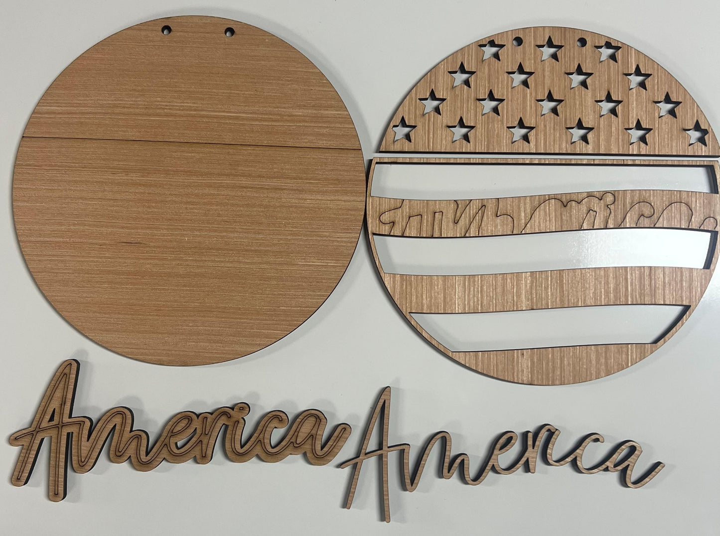 American Flag Round Door Hanger DiY