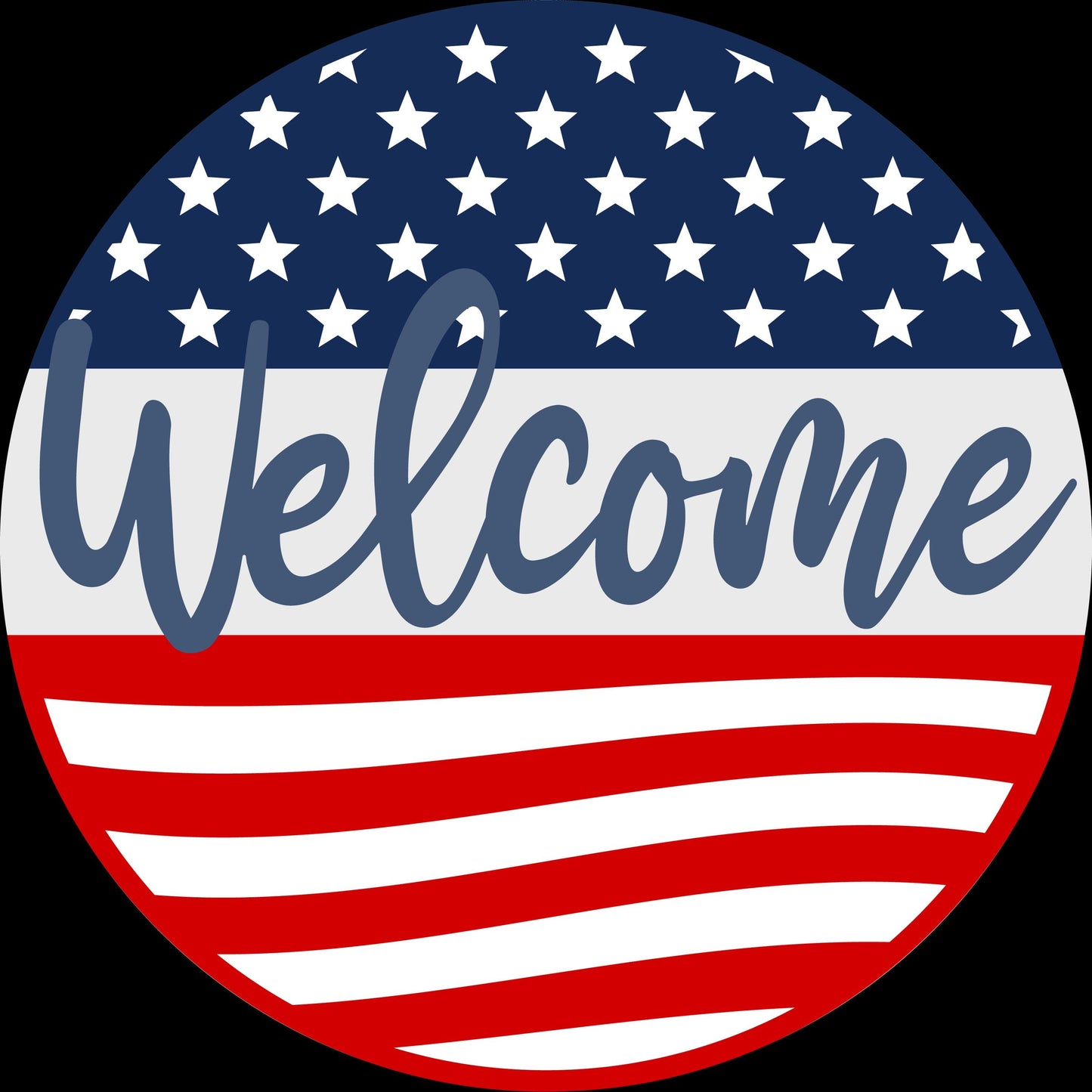 America Flag Door Hanger DiY