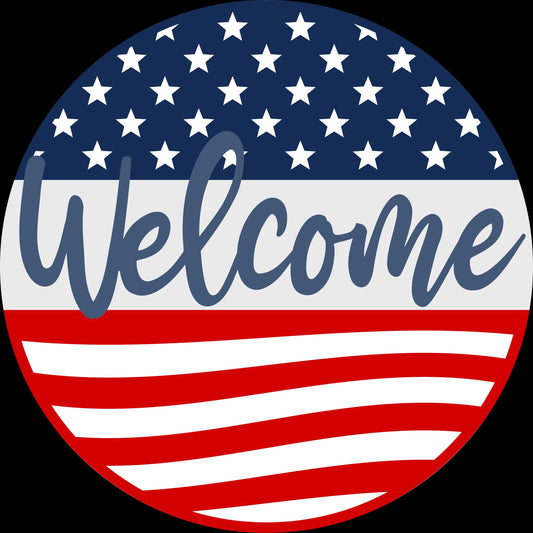 America Flag Door Hanger DiY