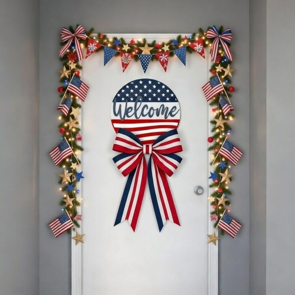 America Flag Door Hanger DiY