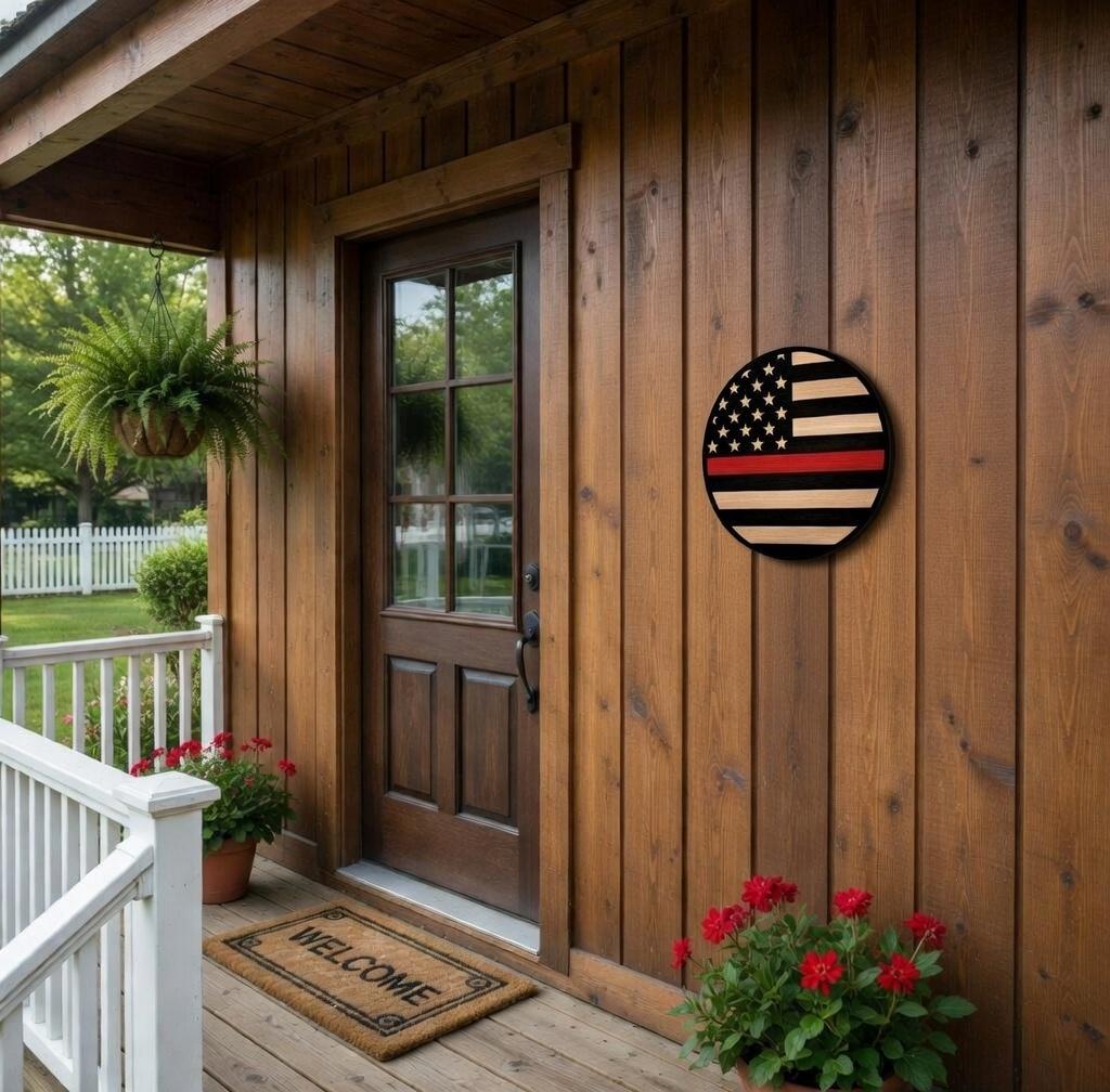 American - First Responders Flag Door Hanger DiY