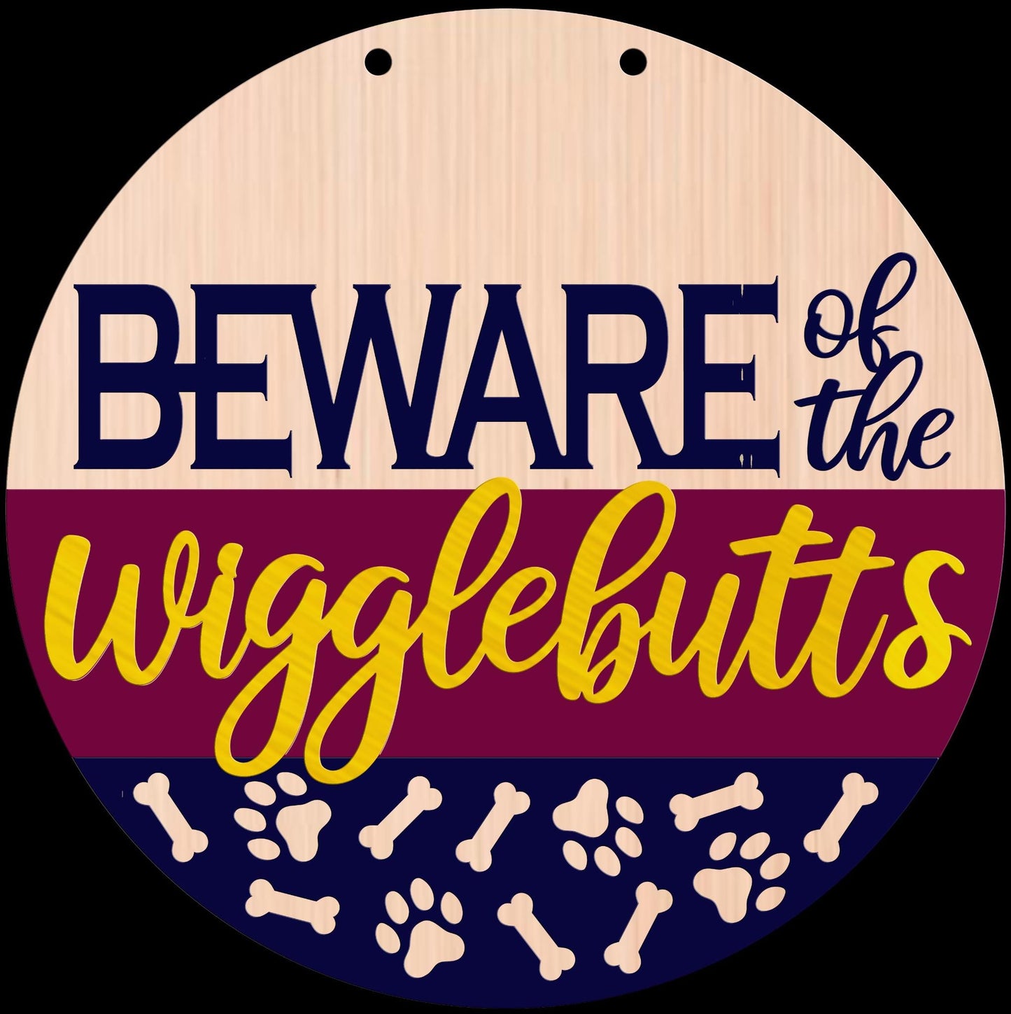 Beware of the Wigglebutts Door Hanger DiY