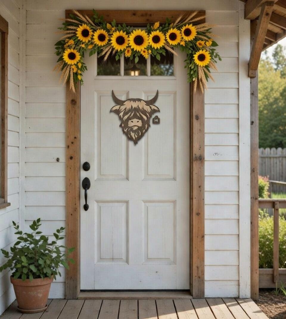 Highland Cow DIY Door/Wall Décor/Door Hanger KIT