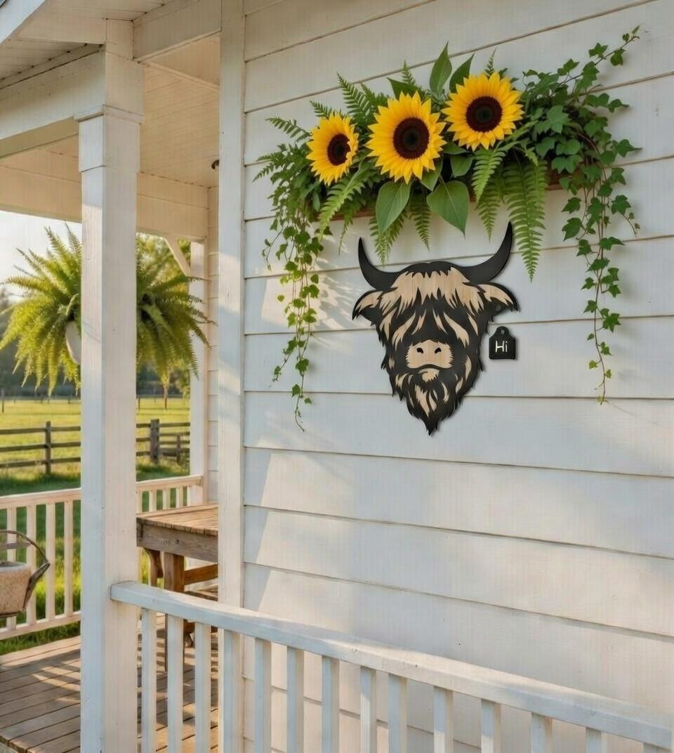Highland Cow DIY Door/Wall Décor/Door Hanger KIT