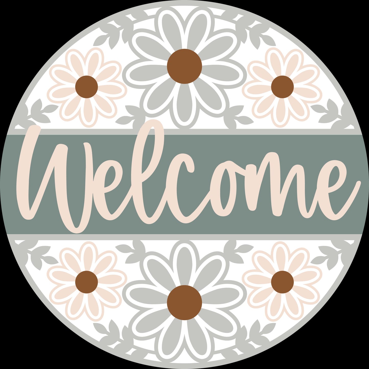 Welcome Flower Spring Door Hanger DiY
