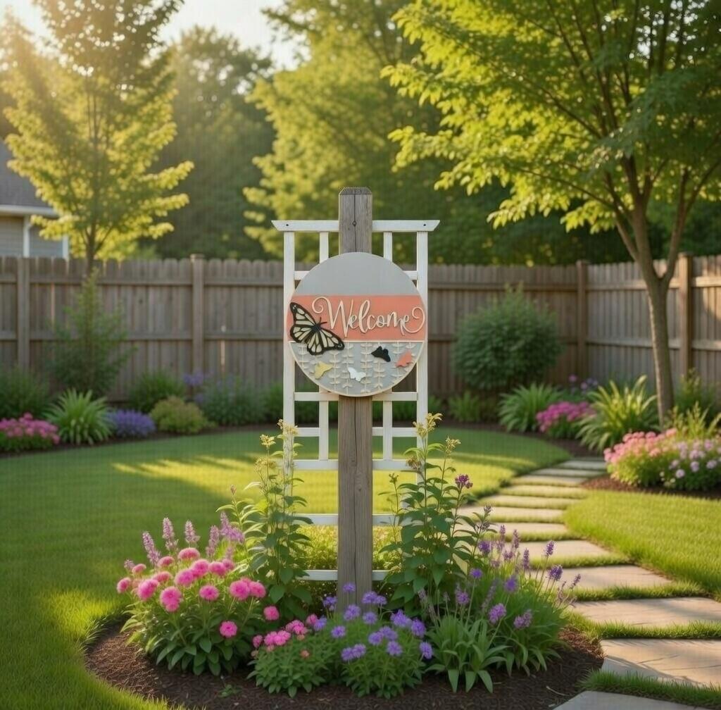 Welcome Butterfly Door Hanger DiY