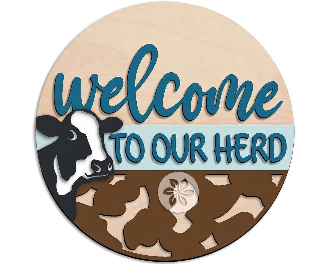 Animal- Welcome to our Herd Door Hanger  DIY