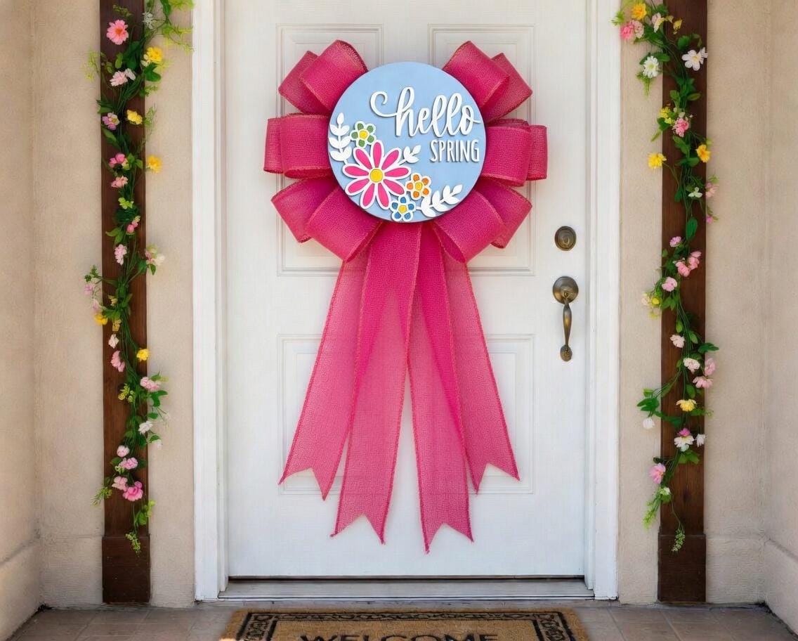 Hello Spring Floral Door Hanger DiY