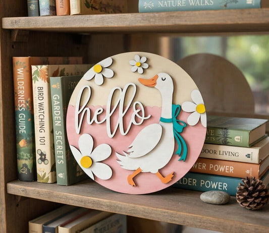 Hello Goose Daisies Door Hanger DIY