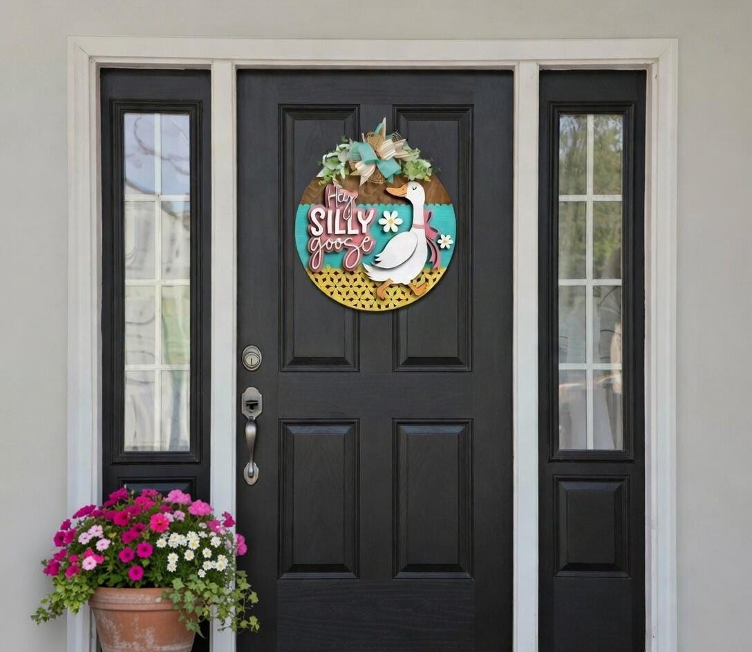 Hey Silly Goose Door Hanger DiY