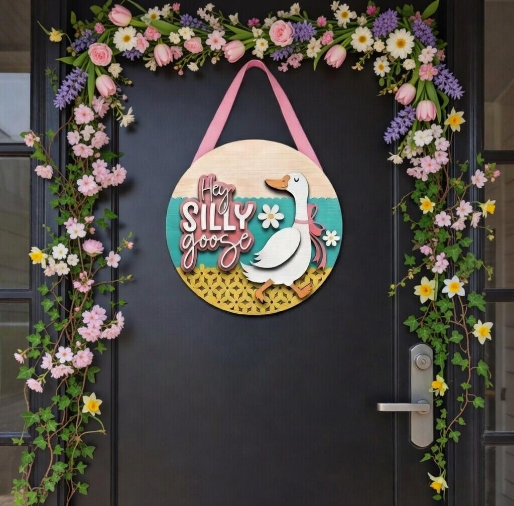 Hey Silly Goose Door Hanger DiY