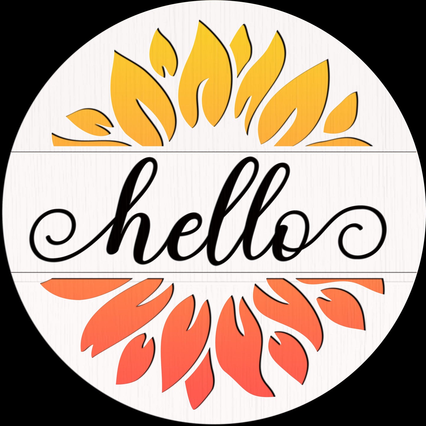 Hello Sunflower Door Hanger DiY