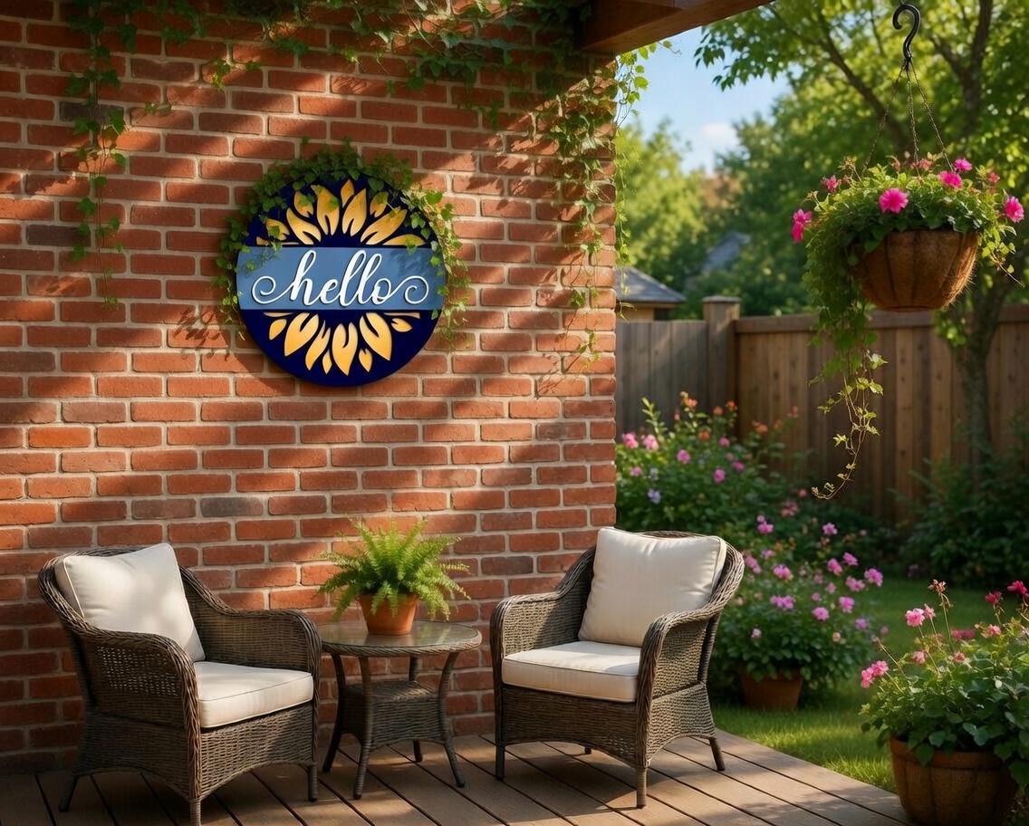 Hello Sunflower Door Hanger DiY