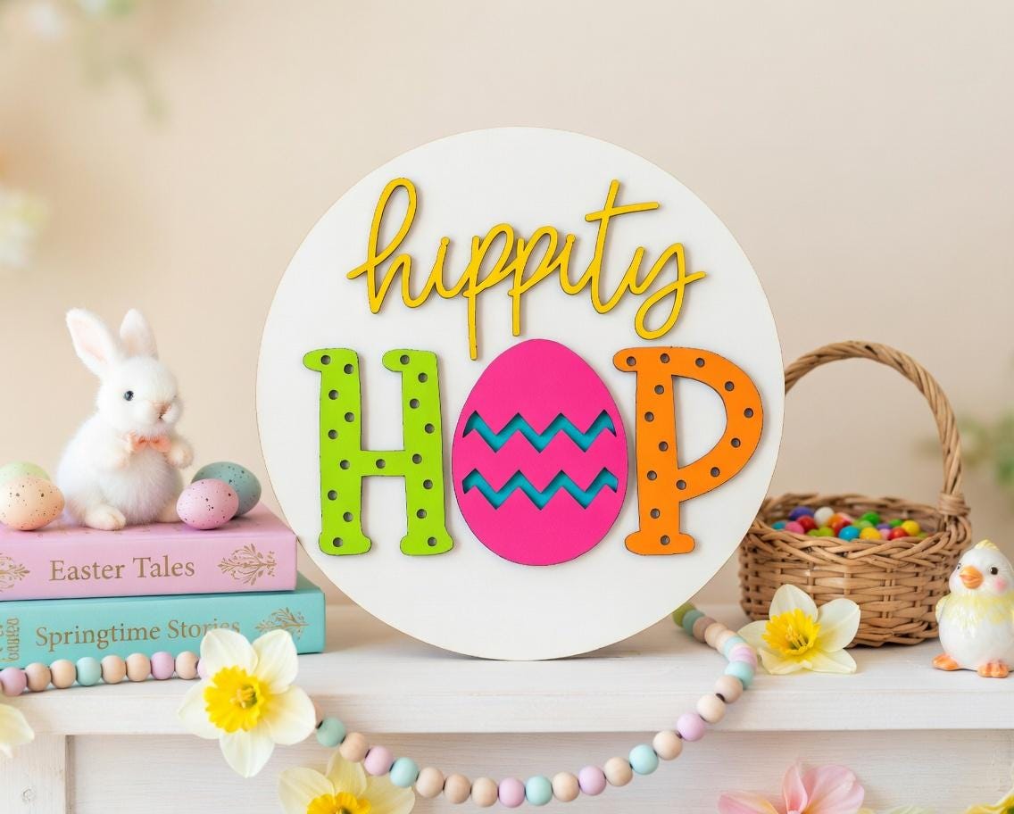 Hippity Hop Easter Door Hanger DiY