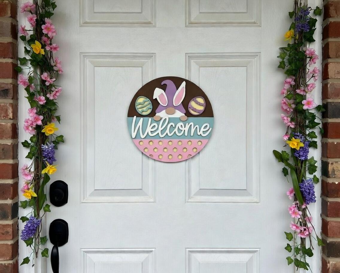 Welcome Bunny Gnome Door Hanger DiY