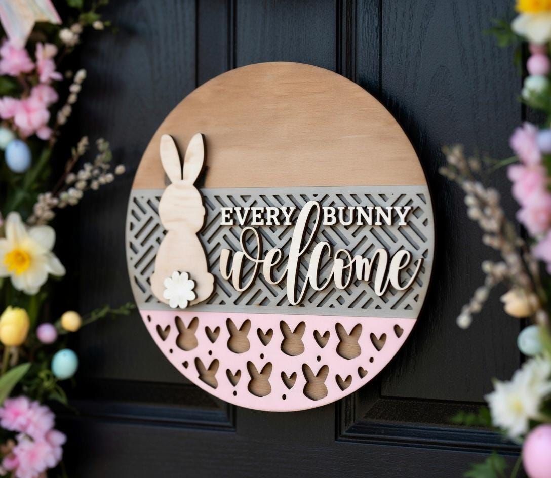Easter - Welcome Every Bunny Door Hanger DiY