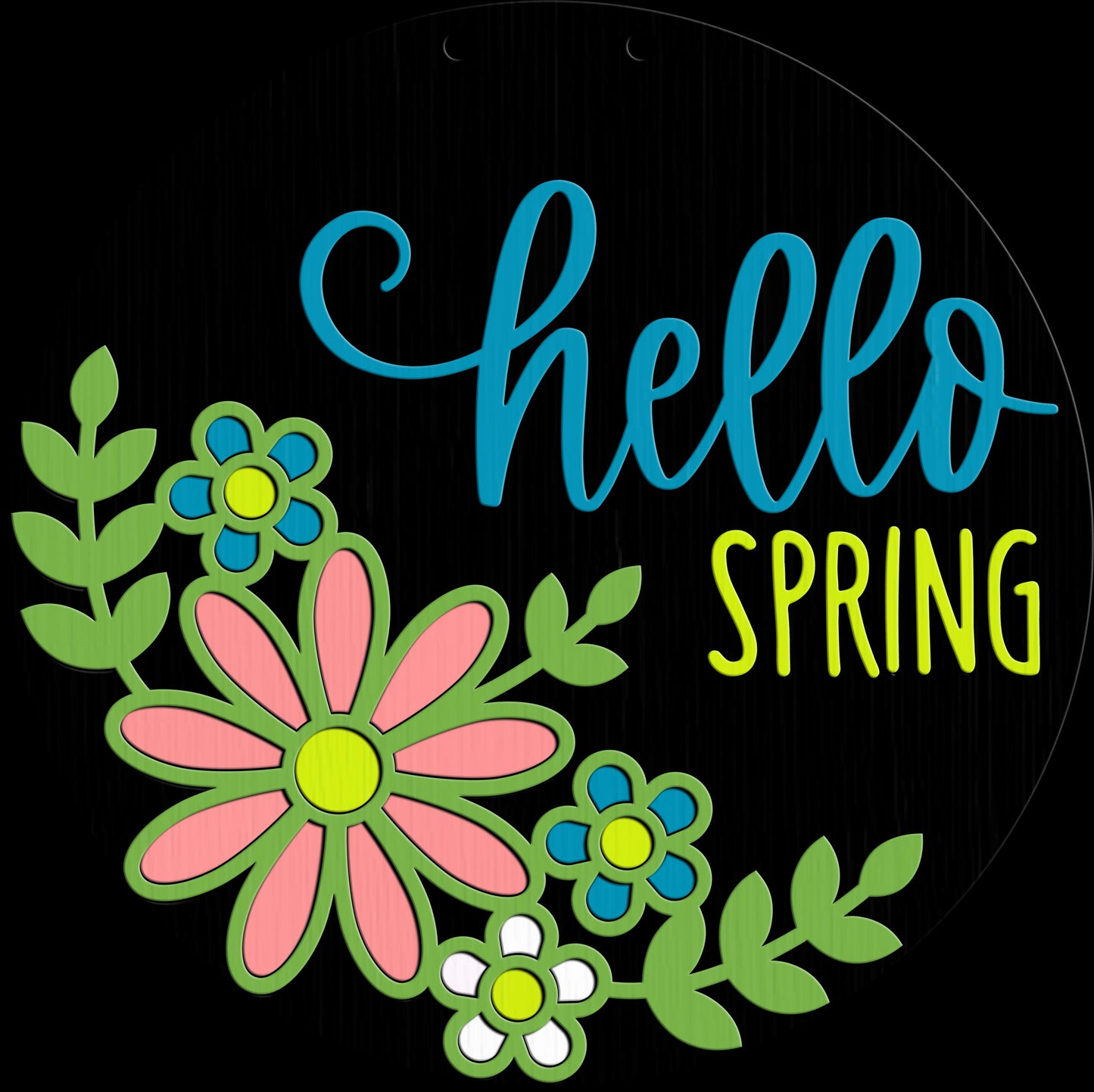 Hello Spring Floral Door Hanger DiY